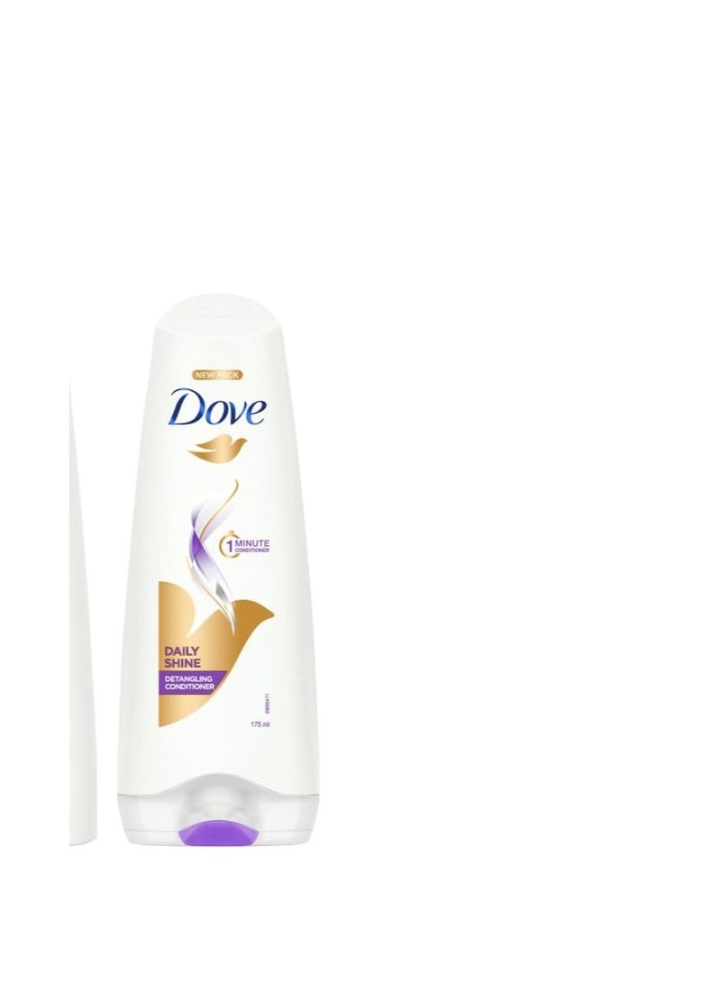 دوف شامبو دوف ديلي شاين 340 مل وبلسم دوف ديلي شاين 175 مل، مجموعة | للشعر التالف أو المجعد | غني بسيروم مغذي - Image 3